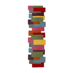 Abstrakt Läufer - Stracto Collage Bunt