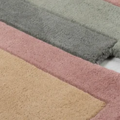 Abstrakt Läufer - Stracto Collage Rosa Beige - 60x230cm
