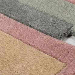 Abstrakt Teppich - Stracto Collage Rosa Beige