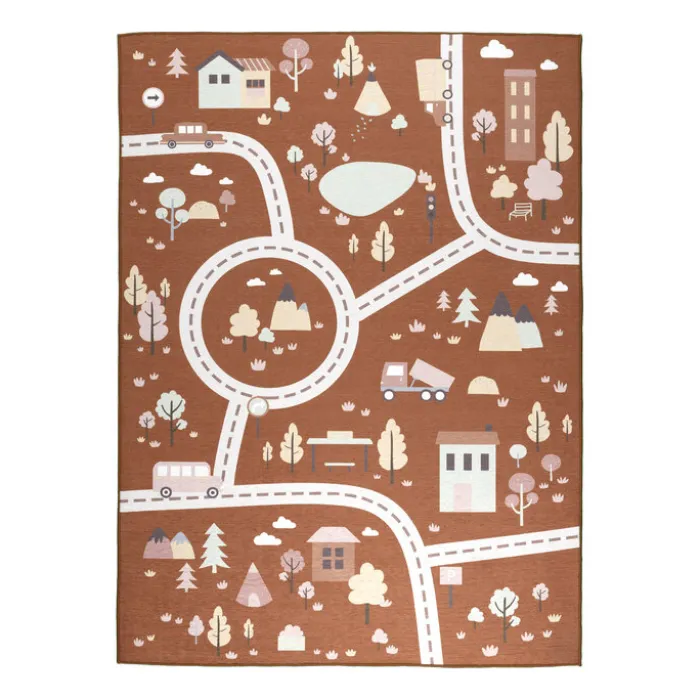 Auto Spielteppich - Rocky Ride Terracotta
