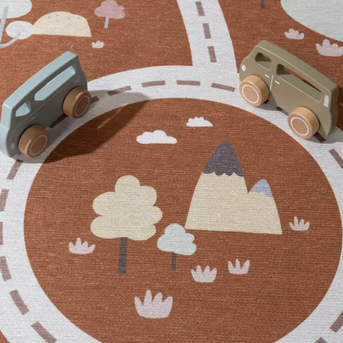 Auto Spielteppich - Rocky Ride Terracotta
