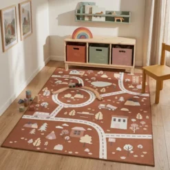 Auto Spielteppich - Rocky Ride Terracotta