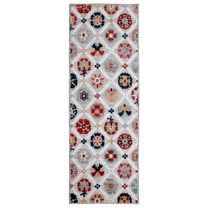 Balkon Teppich - Plazo Flora Grau - 80x230cm