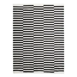 Baumwollteppich - Dazzle Blocks Schwarz Weiß