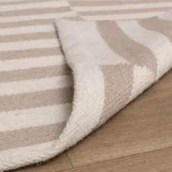 Baumwollteppich - Dazzle Blocks Beige Weiß