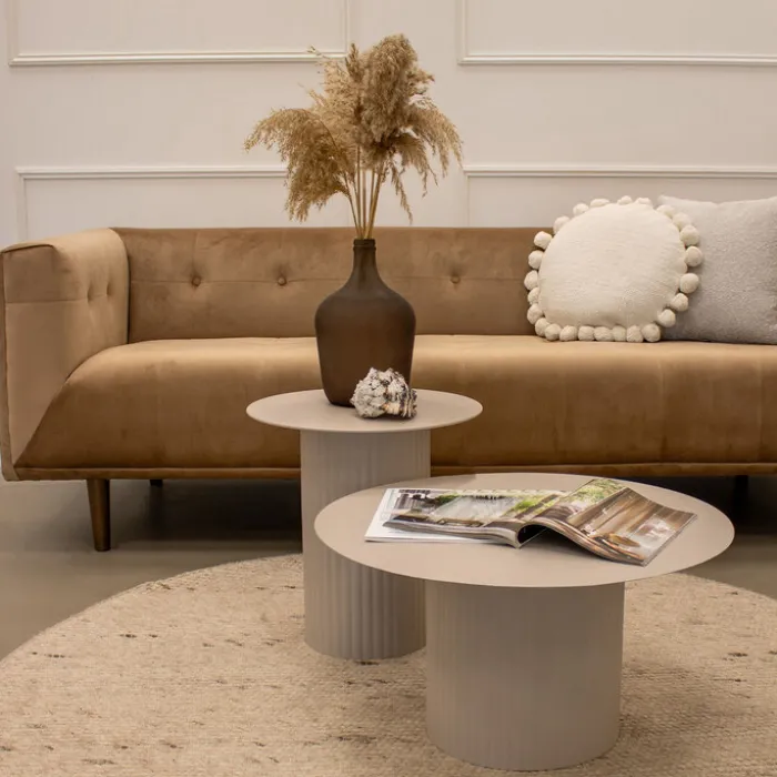 Beistelltisch - Tilo Beige - 43x43x45cm