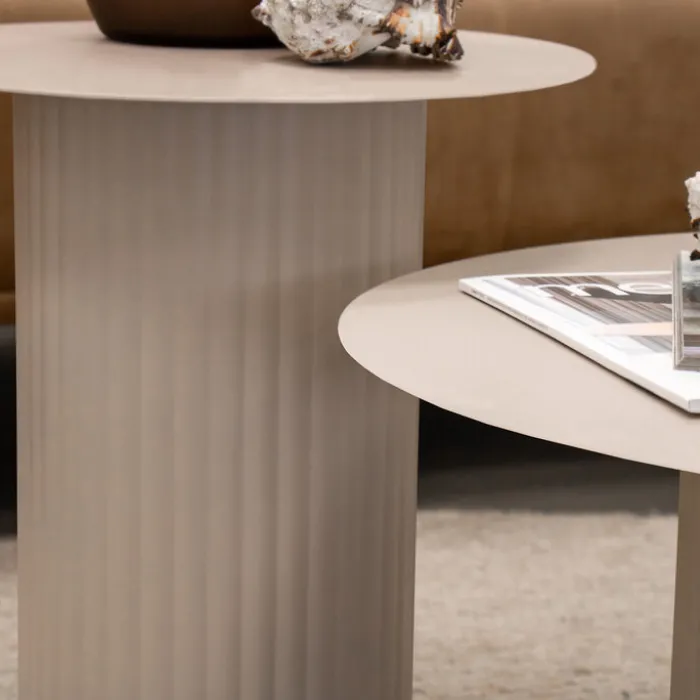 Beistelltisch - Tilo Beige - 43x43x45cm