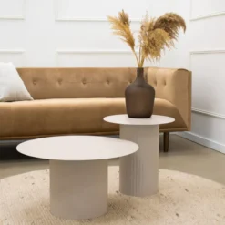 Beistelltisch - Tilo Beige - 43x43x45cm
