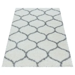 Berberteppich - Agadir Circle Creme Grau