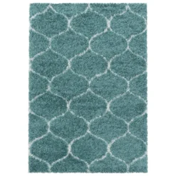 Berberteppich - Agadir Circle Blau Creme