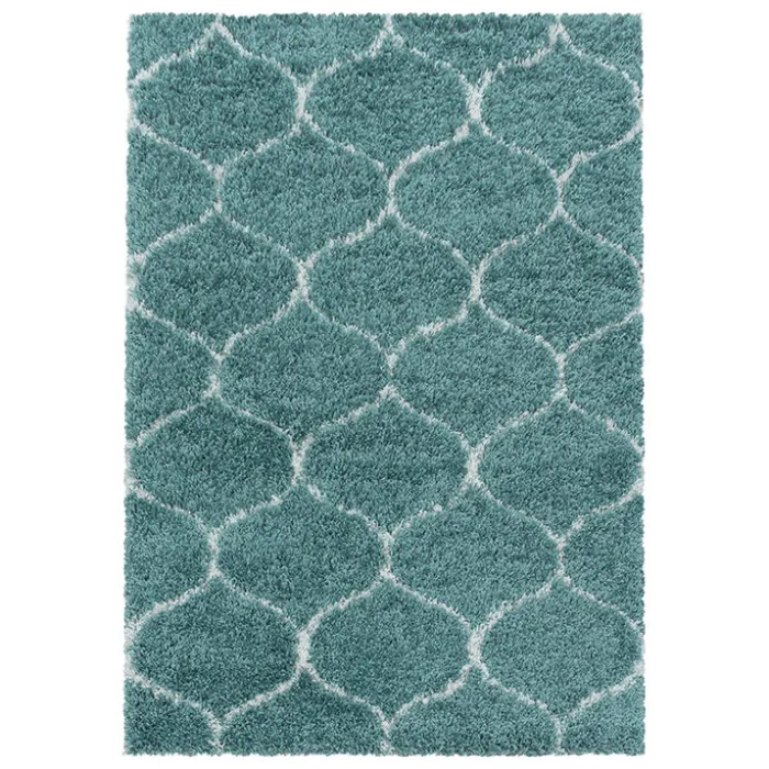 Berberteppich - Agadir Circle Blau Creme