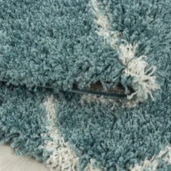 Berberteppich - Agadir Circle Blau Creme