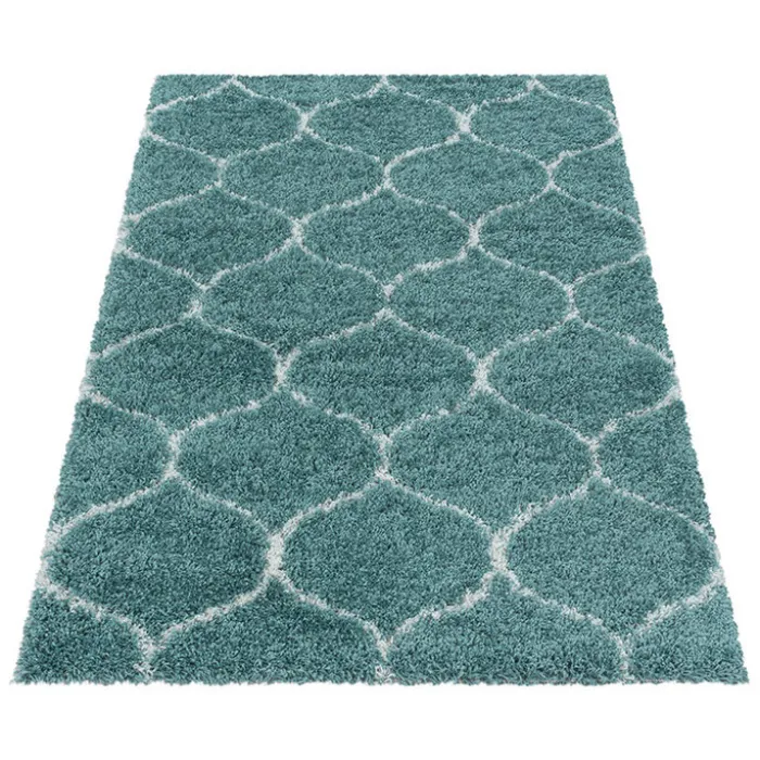 Berberteppich - Agadir Circle Blau Creme