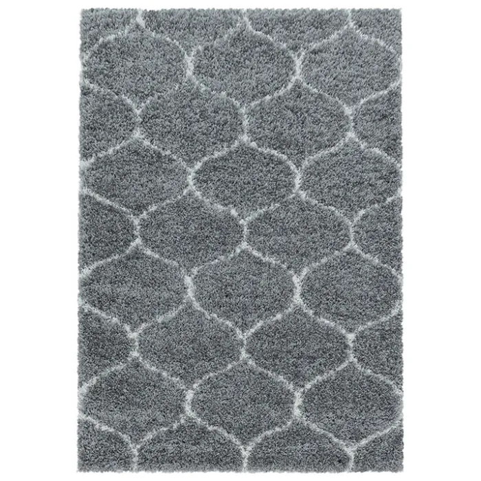 Berberteppich - Agadir Circle Grau Creme
