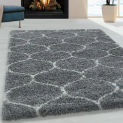 Berberteppich - Agadir Circle Grau Creme