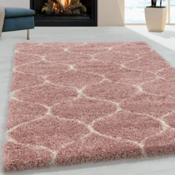 Berberteppich - Agadir Circle Rosa Creme