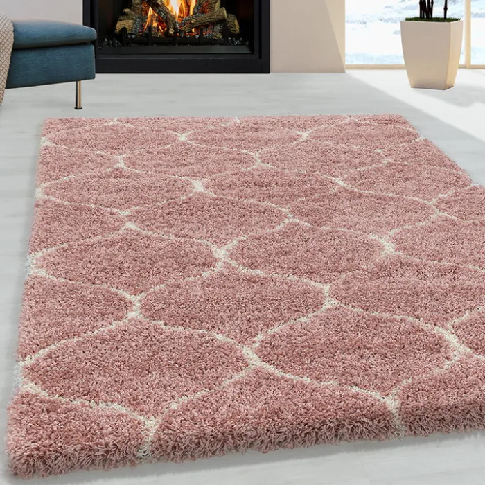 Berberteppich - Agadir Circle Rosa Creme