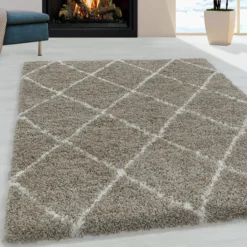 Berberteppich - Agadir Lines Beige Creme