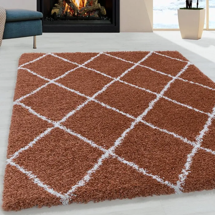 Berberteppich - Agadir Lines Terracota Creme