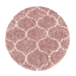 Berberteppich Rund - Agadir Circle Rosa Creme