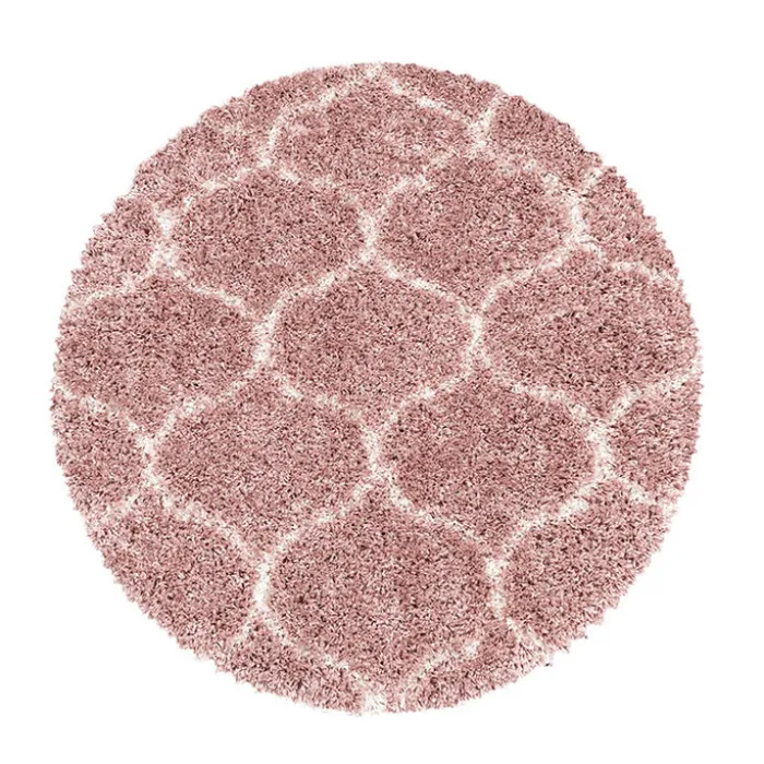 Berberteppich Rund - Agadir Circle Rosa Creme