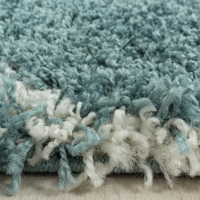 Berberteppich Rund - Agadir Circle Blau Creme