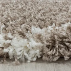 Berberteppich Rund - Agadir Lines Beige Creme