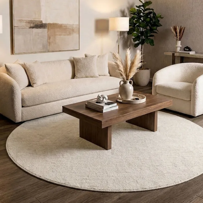 Berberteppich Rund - Aicha Beige