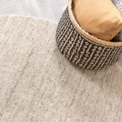 Berberteppich Rund - Aicha Taupe