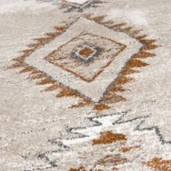 Berberteppich Rund - Blend Aztec Beige