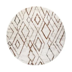 Berberteppich Rund - Blend Diamond Beige