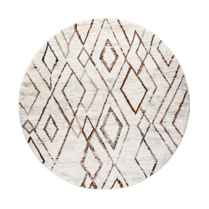Berberteppich Rund - Blend Diamond Beige