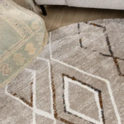 Berberteppich Rund - Blend Diamond Beige