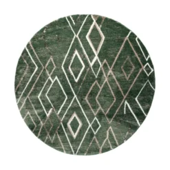 Berberteppich Rund - Blend Diamond Grün