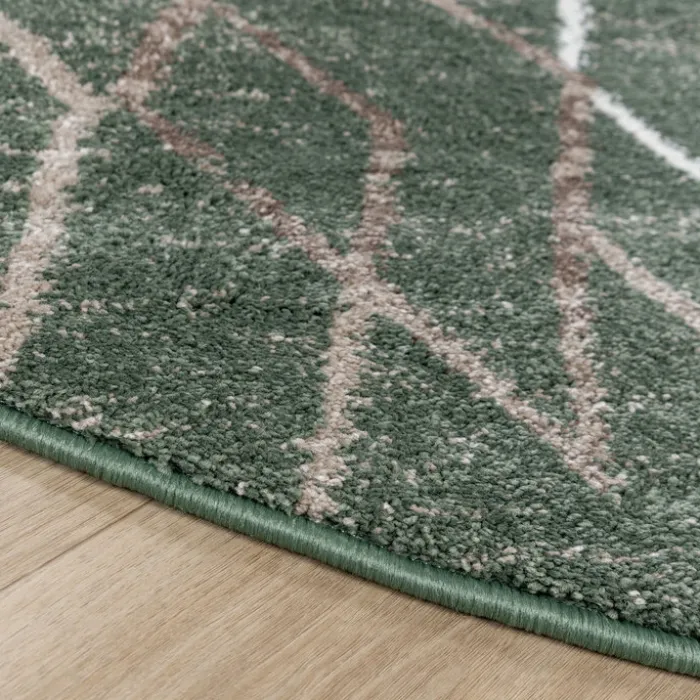 Berberteppich Rund - Blend Diamond Grün