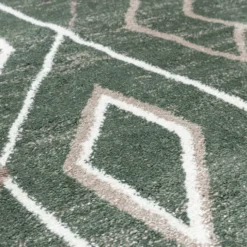 Berberteppich Rund - Blend Diamond Grün