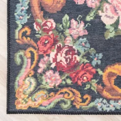 Blumen Teppich - Estate Rosen Kelim Gold