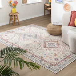 Boho Teppich - Joya Medaillon Bunt