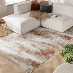 Designer Teppich - Marnix Grunge Creme Terrakotta