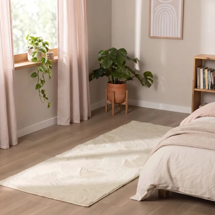 Flauschiger Läufer - Cozy Creme