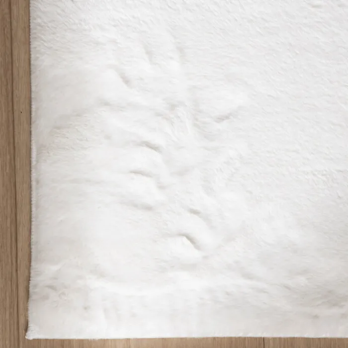 Flauschiger Läufer - Cozy Weiß