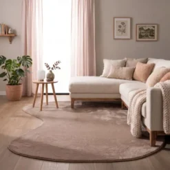 Flauschiger Teppich - Cozy Ripple Taupe