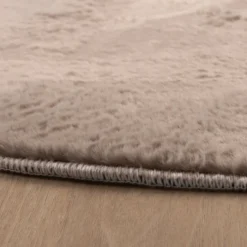 Flauschiger Teppich Oval - Cozy Taupe