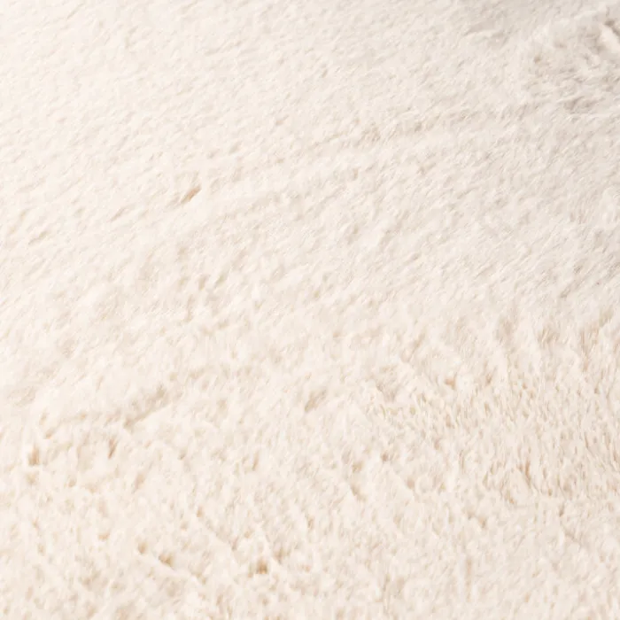 Flauschiger Teppich Oval - Cozy Creme