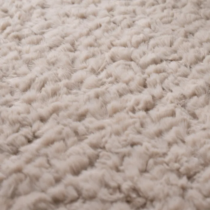 Flauschiger Teppich Rund - Bobby Creme
