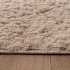 Flauschiger Teppich Rund - Bobby Creme