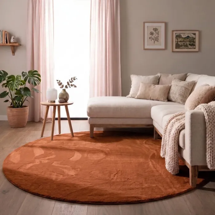 Flauschiger Teppich Rund - Cozy Terra