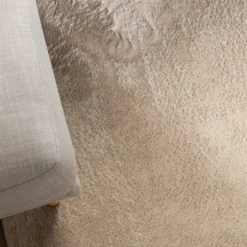 Flauschiger Teppich Rund - Cozy Beige