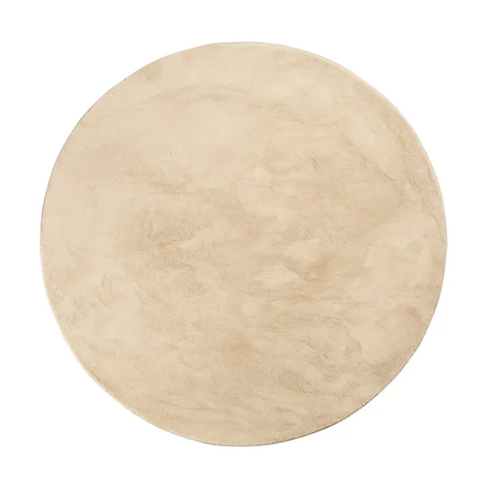 Flauschiger Teppich Rund - Cozy Beige