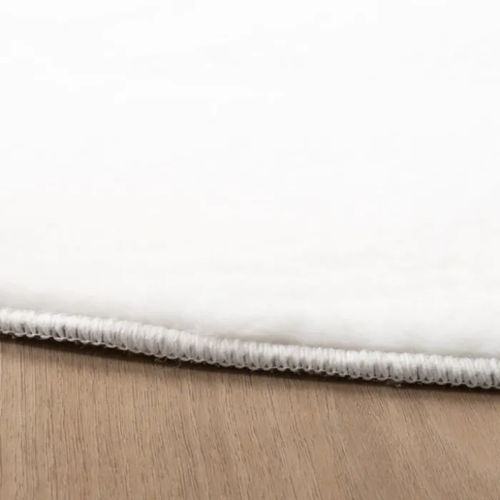 Flauschiger Teppich Rund - Cozy Weiß